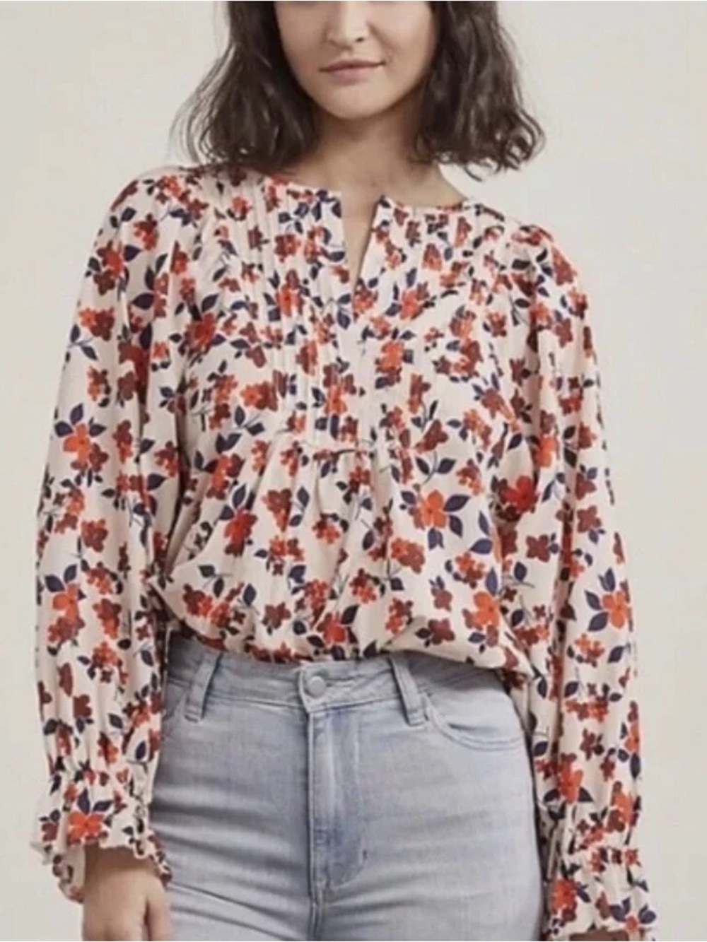 Elizabeth and James Floral Peasant Blouse – Size Small